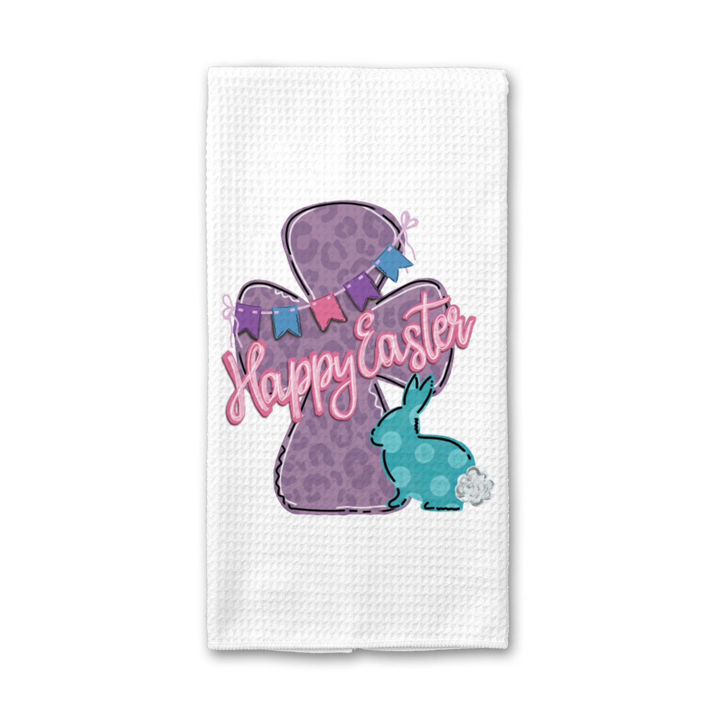 Easter Cross Kitchen Towel, Easter Dish Towel, Tea Towel