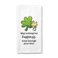 Happiness Shamrock Irish Kitchen Towel, St Patrick Lucky Dish Towel