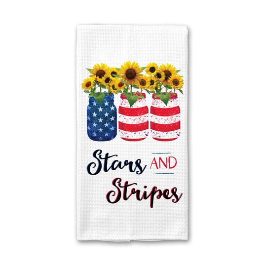 4th of July Patriotic Red White Blue Kitchen Towel Decor