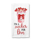 Sucker For Love Kitchen Towel, Valentines Floral Decor