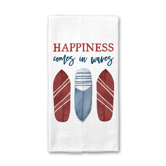 Surfing Beach Towel, Summer Dish Towel, Tea Towel