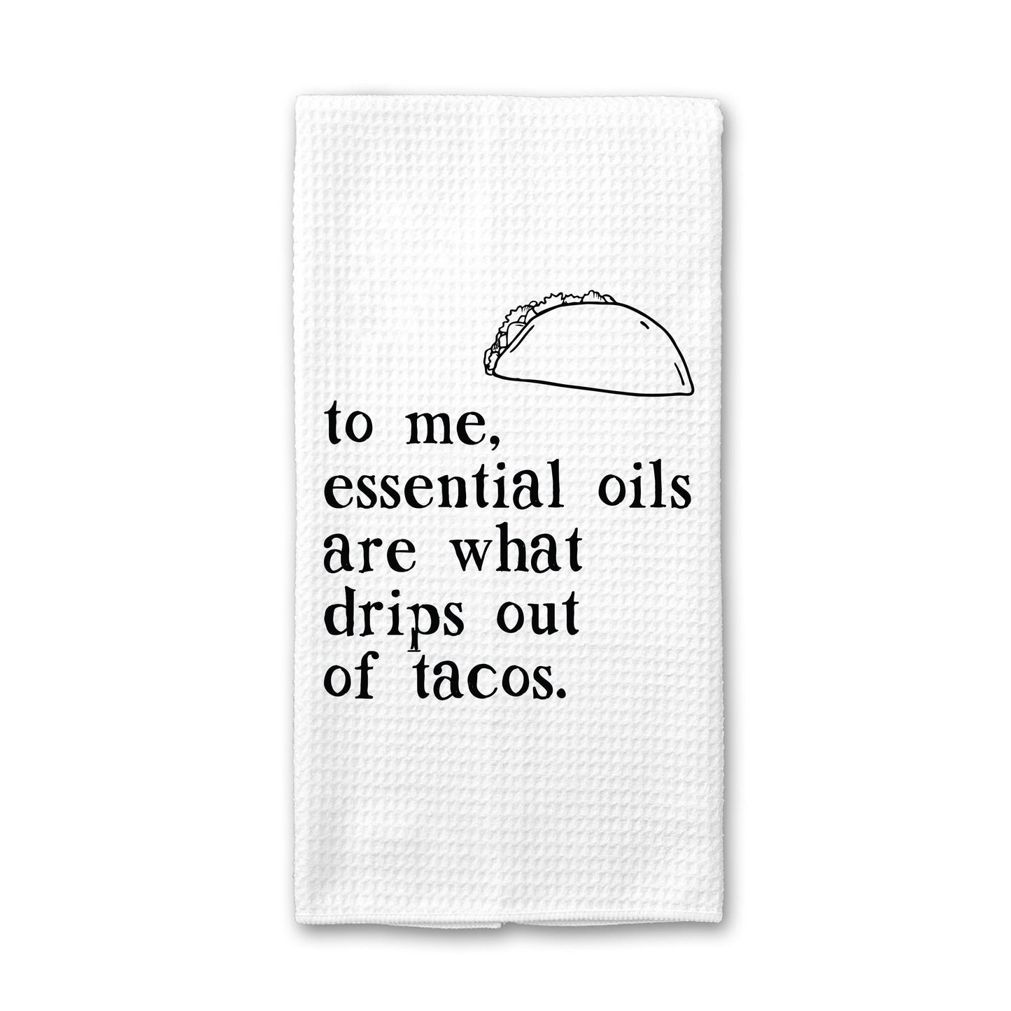 Taco Essential Oil Towel, Funny Food Kitchen Towel