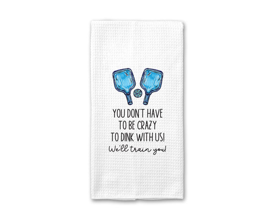 Train You Pickleball Blue Kitchen Towel