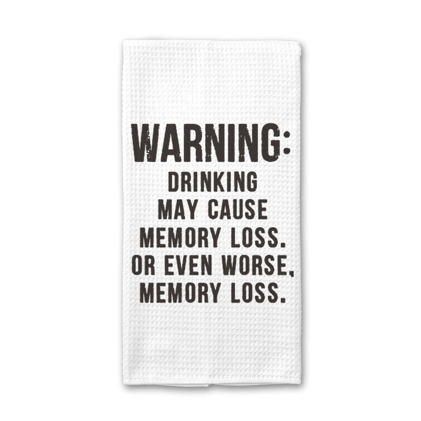 Drinking Memory Loss Kitchen Towel, Funny Beer Dish Towel