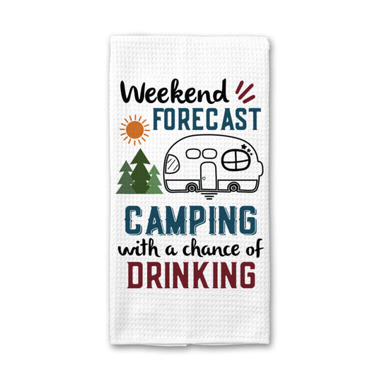 Funny Camping Kitchen Towel, Camper Dish Towel, Tea Towel