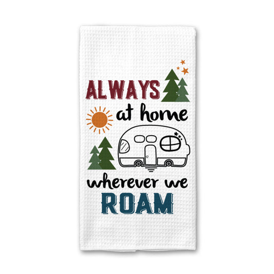 Camper Home Kitchen Towel, Camping Dish Towel, Tea Towel