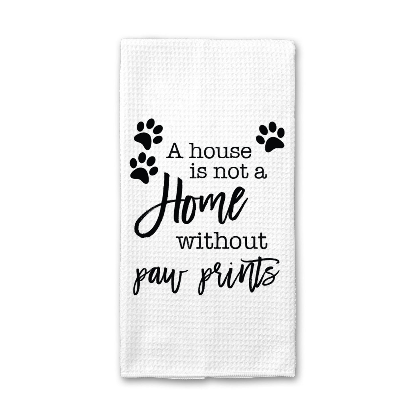 Paw Prints Kitchen Towel, Pet Dish Towel, Pet Decor