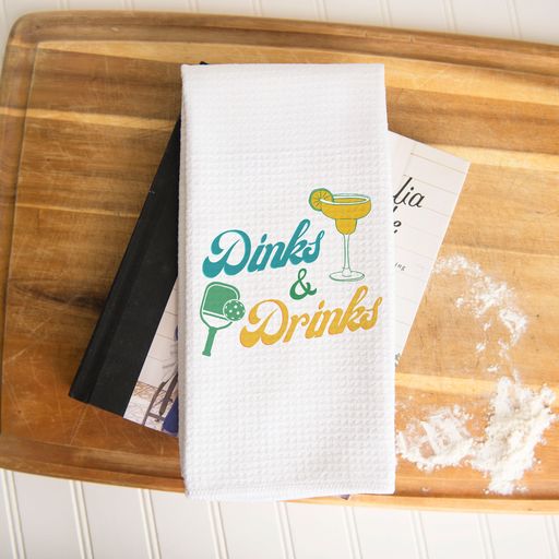 Dinks And Drinks Pickleball Towel