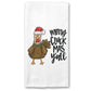 Merry Cluckmas Y'all Kitchen Towel, Christmas Turkey Decor